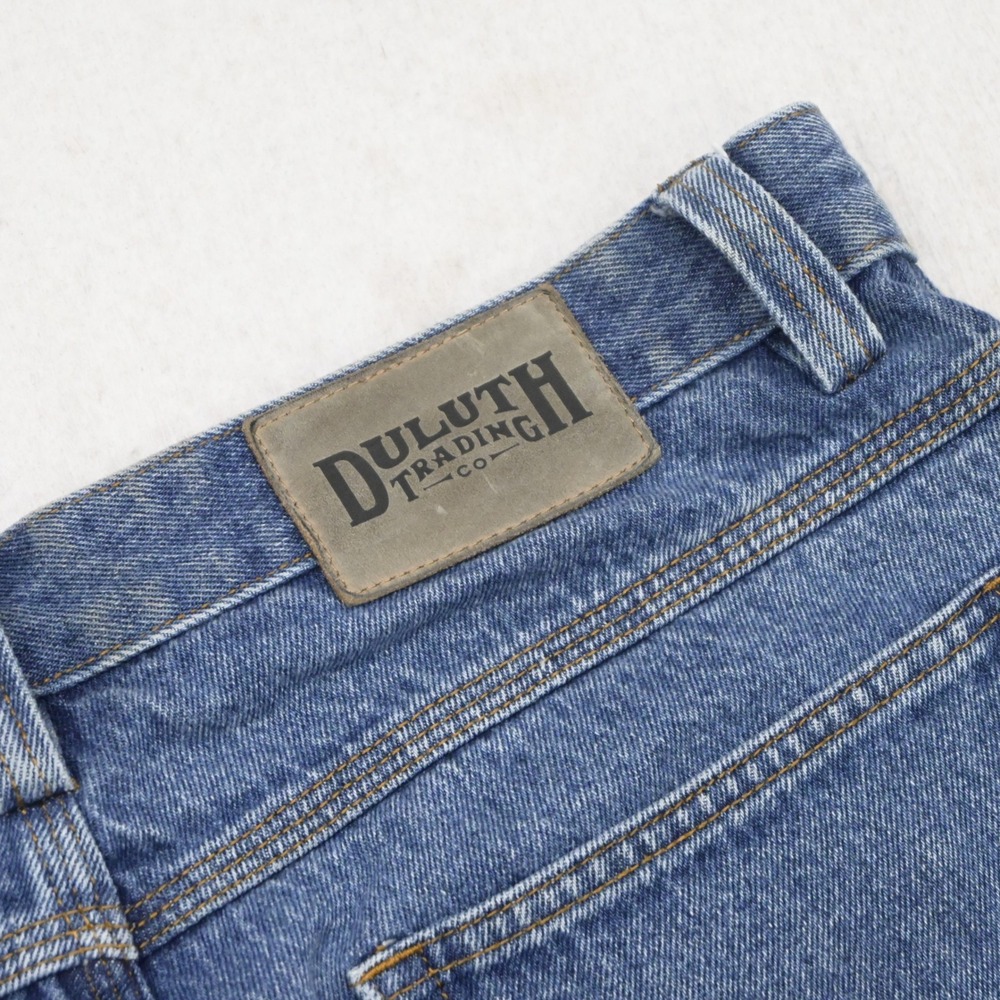 Duluth Trading Co Jeans Mens 35x30 Blue Denim Workwear Straight Leg